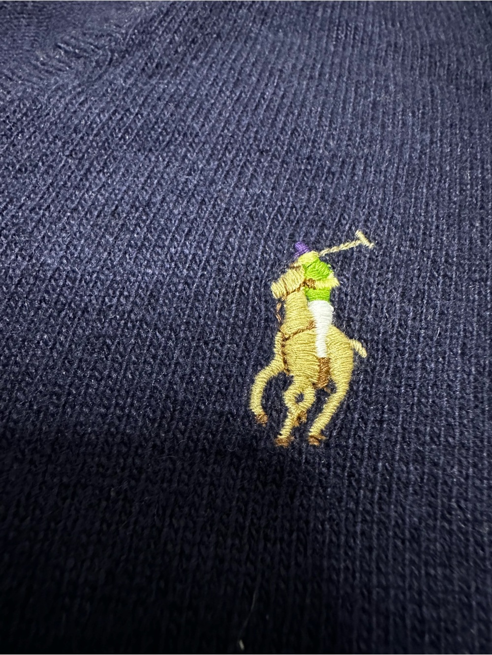 Polo by Ralph Lauren Navy V-Neck Sweater - Picture 2 of 5